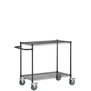 Black Wire Cart with Push Handle