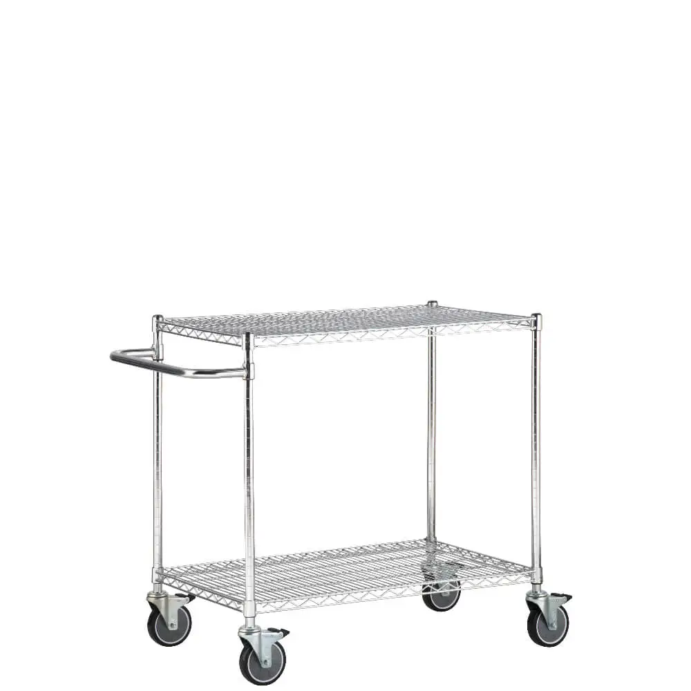 Chrome Wire Carts with Push Handle