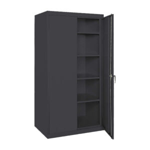 All Welded Heavy Duty Black Storage Cabinet