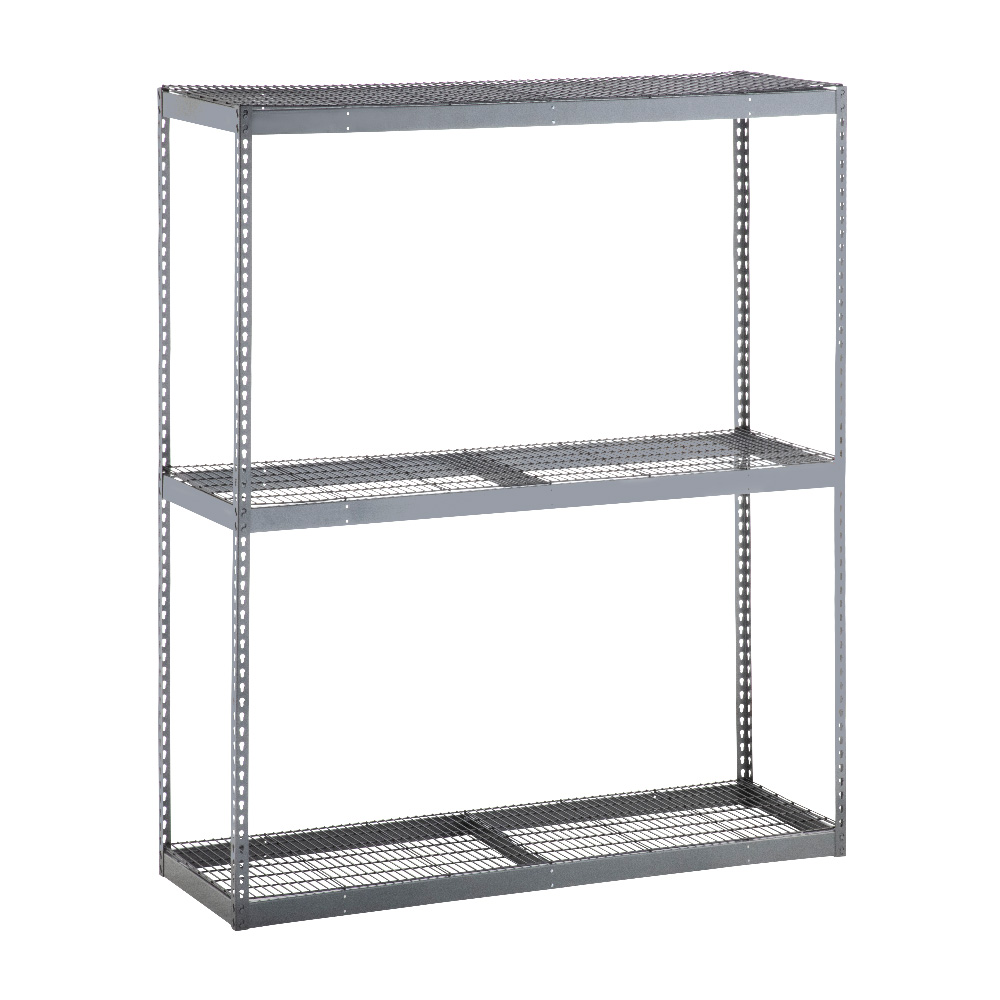 Rivet System Boltless Shelving with Wire Mesh Decking